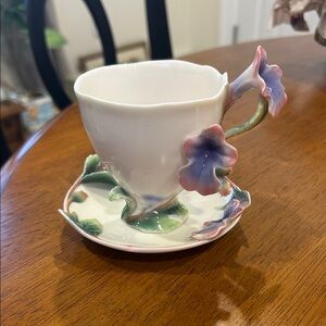 Franz Floral Porcelain Teacup and Saucer